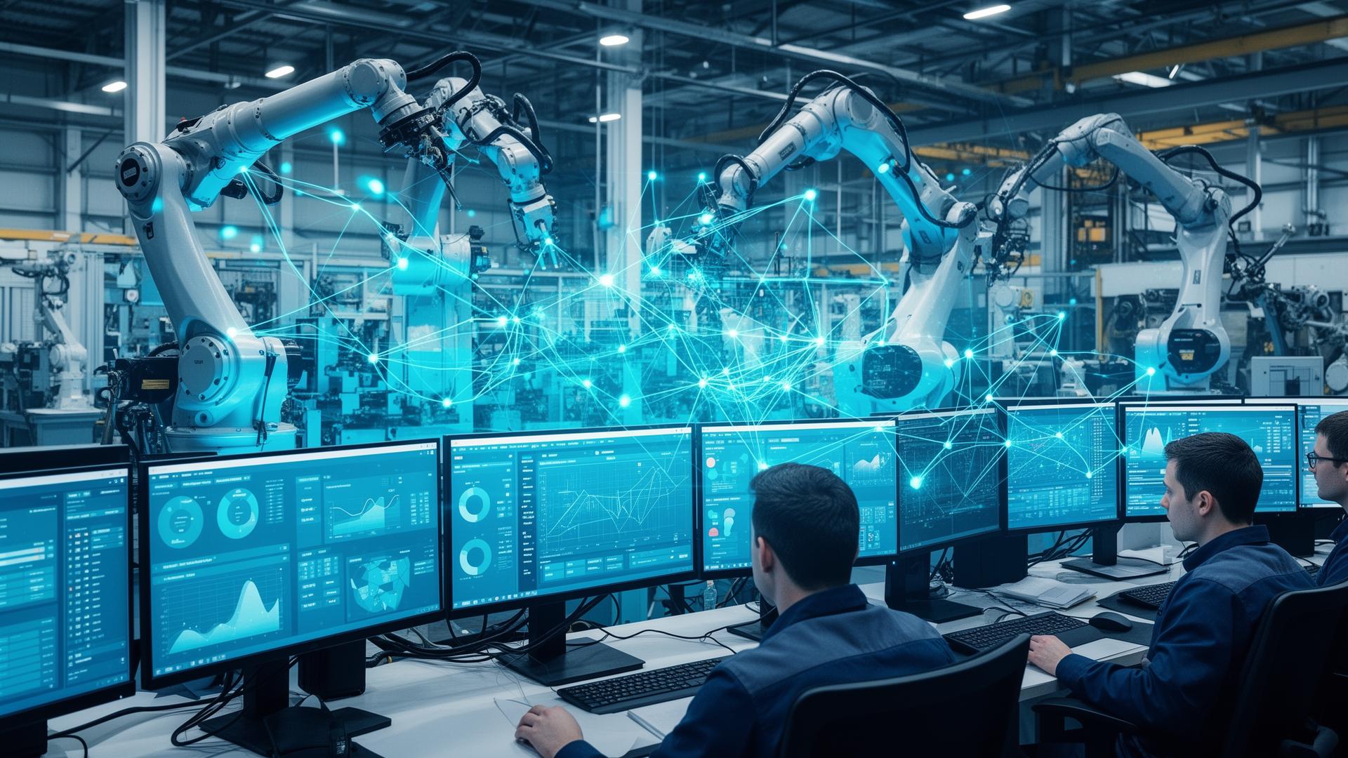 工业物联网平台 - 智能控制室与数据可视化大屏